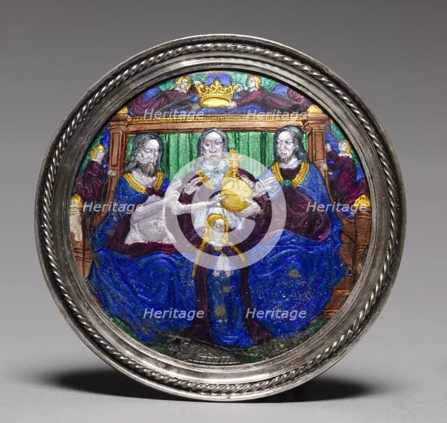 Medallion: Coronation of the Virgin, late 1400s. Creator: Unknown.