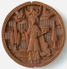 Medallion, European, 17th century (in the Byzantine style). Creator: Unknown