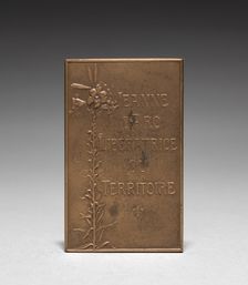 Medallion: Jeanne dArc (reverse). Creator: Daniel Dupuis (French, 1819-1899)