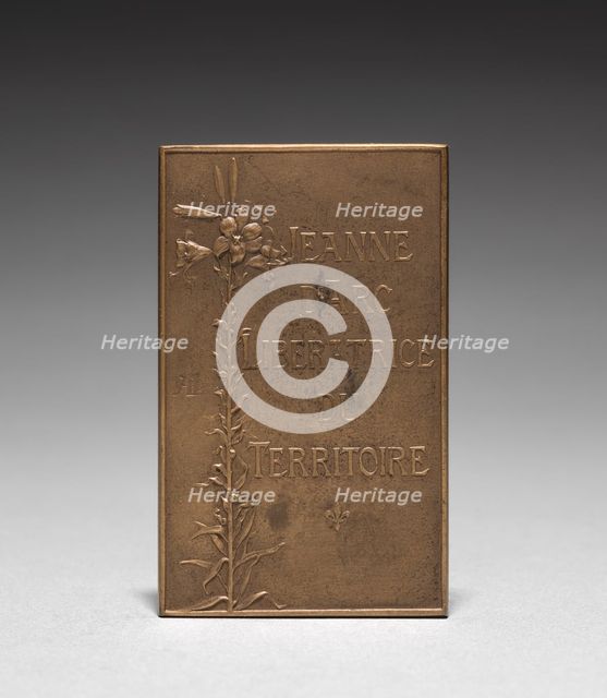 Medallion: Jeanne dArc (reverse). Creator: Daniel Dupuis (French, 1819-1899).