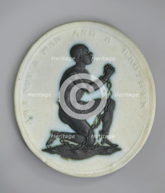 Medallion Produced For The Society For Effecting The Abolition Of The Slave Trade, c1787-1790. Creator: Josiah Wedgwood.