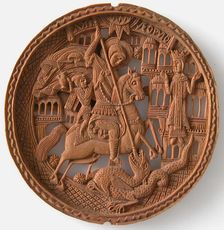 Medallion, St. George Slaying The Dragon, 17th century. Creator: Unknown