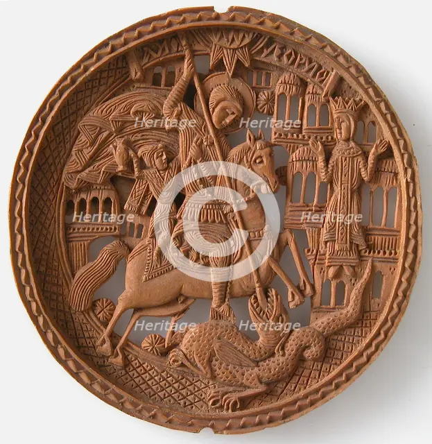 Medallion, St. George Slaying The Dragon, 17th century. Creator: Unknown.
