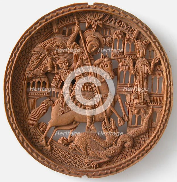 Medallion, St. George Slaying The Dragon, 17th century. Creator: Unknown.