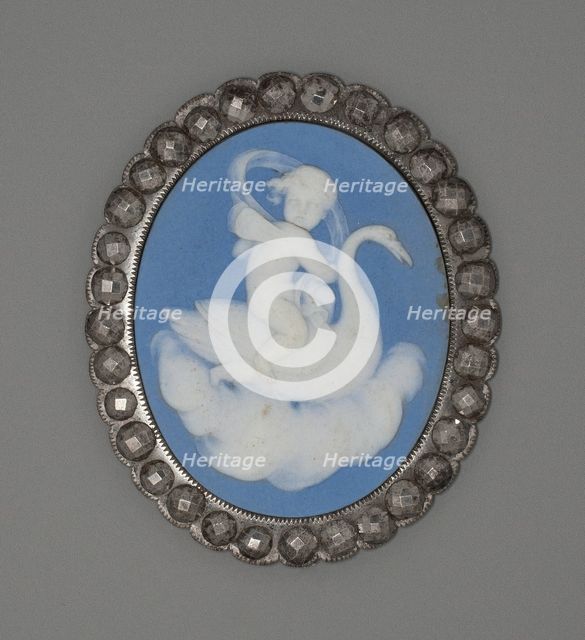 Medallion with Cupid and Swan, Burslem, Late 18th century. Creator: Wedgwood.