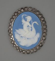 Medallion with Cupid and Swan, Burslem, Late 18th century. Creator: Wedgwood