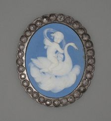 Medallion with Cupid and Swan, Burslem, Late 18th century. Creator: Wedgwood