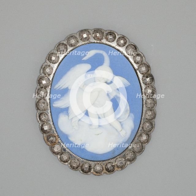 Medallion with Cupid and Swan, Burslem, Late 18th century. Creator: Wedgwood.