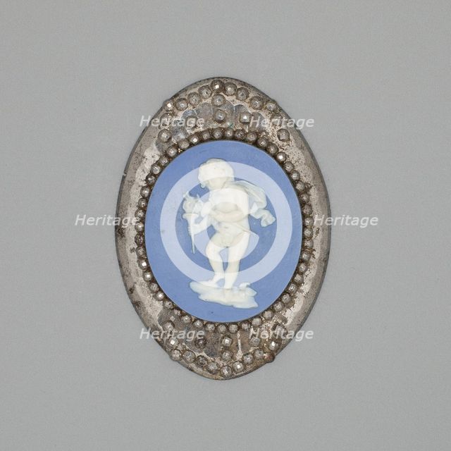 Medallion with Cupid Lighting His Wick, Burslem, Late 18th century. Creator: Wedgwood.