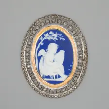 Medallion with Cupid Singing, Burslem, Late 18th century. Creator: Wedgwood