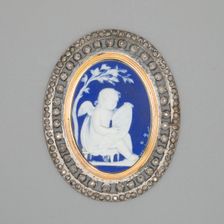 Medallion with Cupid Singing, Burslem, Late 18th century. Creator: Wedgwood