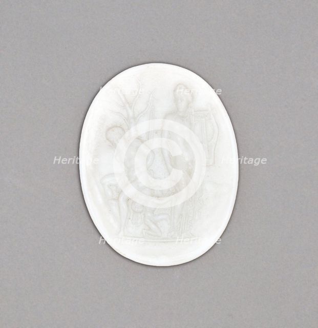 Medallion with Apollo and Marsyas, Burslem, Late 18th century. Creator: Wedgwood.