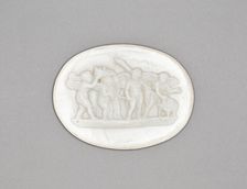Medallion with Marriage of Cupid and Psyche, Burslem, Late 18th century. Creator: Wedgwood