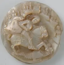 Medallion with Saint George Slaying The Dragon, German, late 15th century. Creator: Unknown
