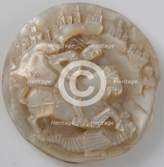Medallion with Saint George Slaying The Dragon, late 15th century. Creator: Unknown.