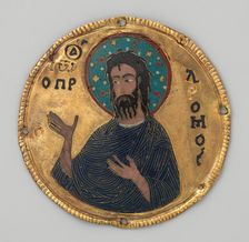 Medallion with Saint John the Baptist from an Icon Frame, Byzantine, ca. 1100. Creator: Unknown
