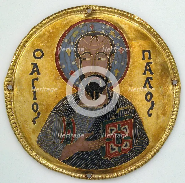 Medallion with Saint Paul from an Icon Frame, Byzantine, ca. 1100. Creator: Unknown.