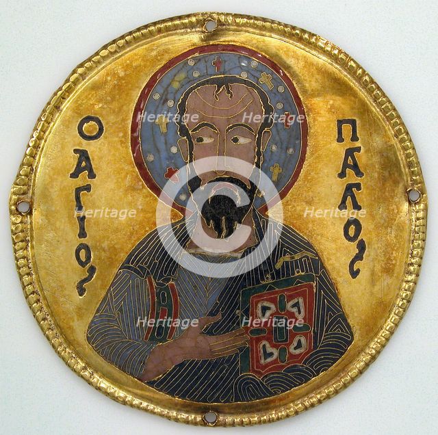Medallion with Saint Paul from an Icon Frame, Byzantine, ca. 1100. Creator: Unknown.