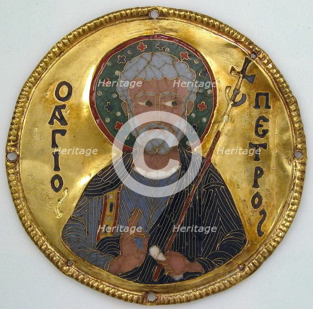 Medallion with Saint Peter from an Icon Frame, Byzantine, ca. 1100. Creator: Unknown.