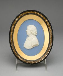 Medallion with Portrait of Josiah Wedgwood, Burslem, c. 1775. Creator: Wedgwood