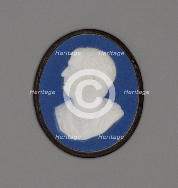 Medallion with Roman Emperor, Burslem, Late 18th century. Creator: Wedgwood.