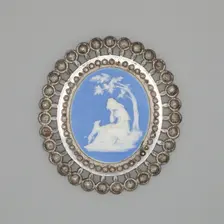 Medallion with Woman and Dog, Burslem, Late 18th century. Creator: Wedgwood