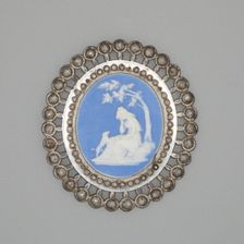 Medallion with Woman and Dog, Burslem, Late 18th century. Creator: Wedgwood