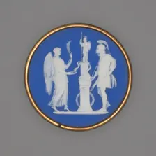 Medallion with Warrior and Priestess, Burslem, Late 18th century. Creator: Wedgwood