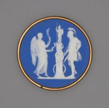 Medallion with Warrior and Priestess, Burslem, Late 18th century. Creator: Wedgwood