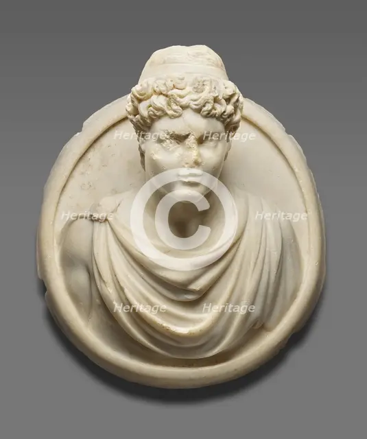 Medallion with the Bust of a Young Man, A.D. 300-400. Creator: Unknown.