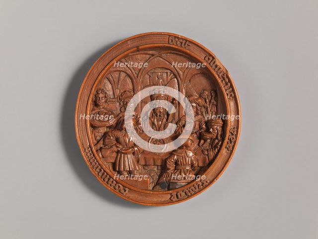 Medallion with the Feast of Ahasuerus, early 16th century. Creator: Unknown.