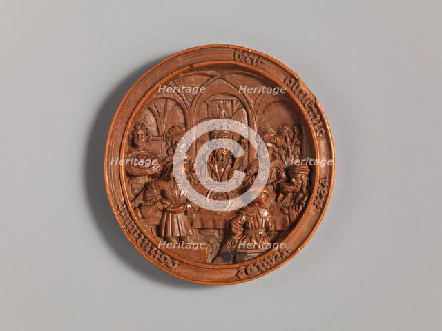 Medallion with the Feast of Ahasuerus, early 16th century. Creator: Unknown.