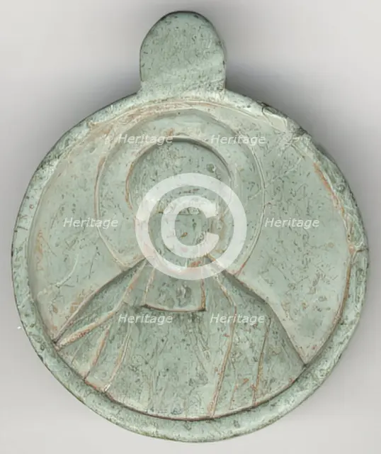 Medallion with the Head of a Saint, Byzantine, 14th-15th century. Creator: Unknown.