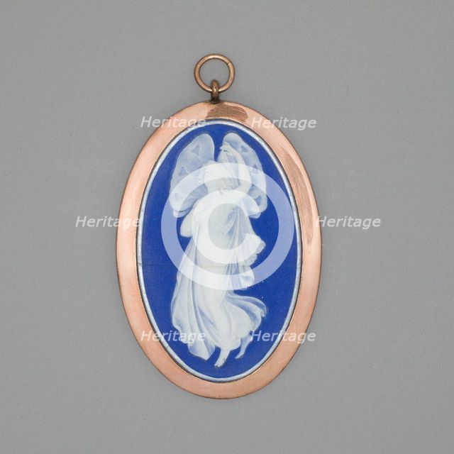 Medallion with Zephyrus, Burslem, Late 18th century. Creator: Wedgwood.