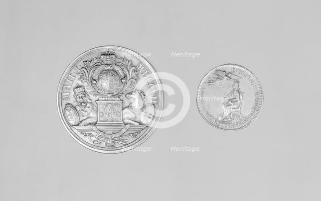 Medals of Queen Anne and King Charles II. Creator: Unknown.