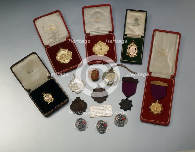 Medals belonging to the Scottish golfer, Hector Thomson, 1930s. Creator: Unknown.
