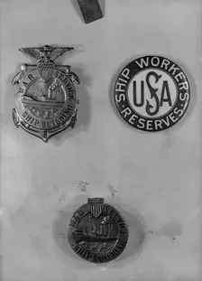 Medals, Decorations, Etc. - Army Medals, 1917. Creator: Harris & Ewing