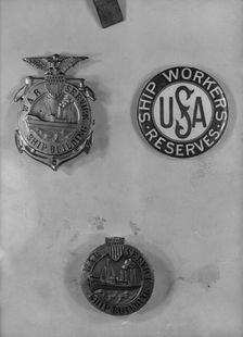 Medals, Decorations, Etc. - Army Medals, 1917. Creator: Harris & Ewing