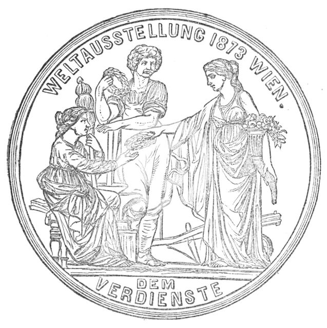 Medals for the Vienna Exhibition: for Merit, 1872. Creator: Unknown.