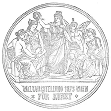 Medals for the Vienna Exhibition: for Art, 1872. Creator: Unknown