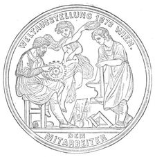 Medals for the Vienna Exhibition: for Fellow-Labourer, 1872. Creator: Unknown