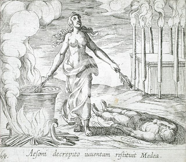 Medea Restoring Aeson's Youth, published 1606. Creators: Antonio Tempesta, Wilhelm Janson.
