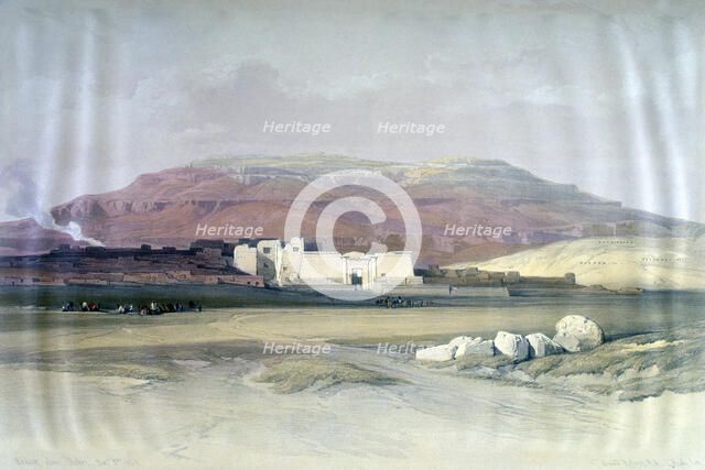 'Medinet Abou, Thebes, 8th December 1832', Egypt, 19th century. Artist: Louis Haghe