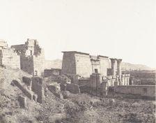 Médinet-Abou (Thèbes), Construction Antérieures - Vue Générale, 1851-52, printed 1853-54. Creator: Félix Teynard