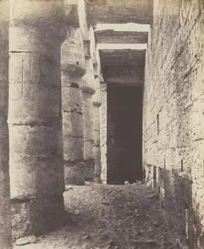 Médinet-Abou (Thèbes), Construction Postérieures - Deuxiéme Cour - Gal..., 1851-52, printed 1853-54. Creator: Félix Teynard