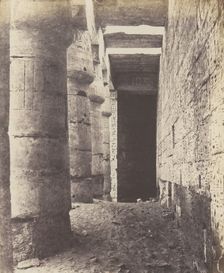 Médinet-Abou (Thèbes), Construction Postérieures - Deuxiéme Cour - Gal..., 1851-52, printed 1853-54. Creator: Félix Teynard