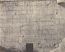 Médinet-Abou (Thèbes), Constructions Postérieures - Fragment de Sculpt..., 1851-52, printed 1853-54. Creator: Félix Teynard