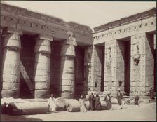 Medinet Habou, 2me cour cote sudouest, 1870s. Creator: Antonio Beato