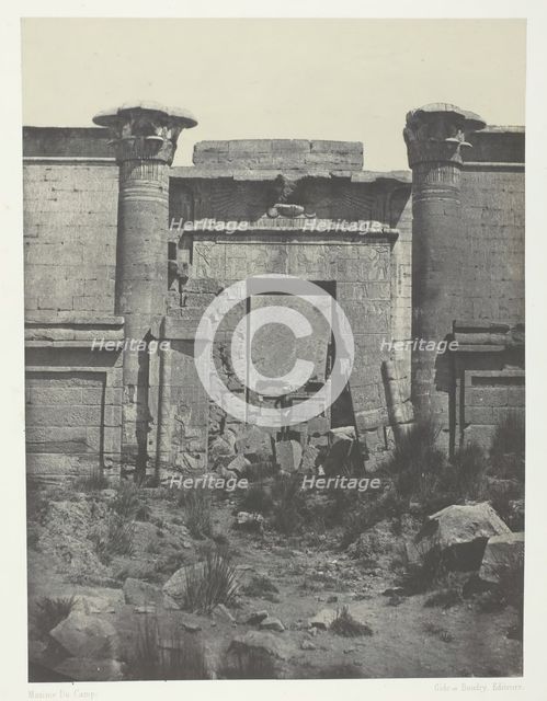 Médinet-Habou, Propylées du Thoutmoseum; Thèbes, 1849/51, printed 1852. Creator: Maxime du Camp.