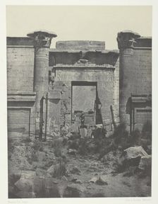 Médinet-Habou, Propylées du Thoutmoseum; Thèbes, 1849/51, printed 1852. Creator: Maxime du Camp